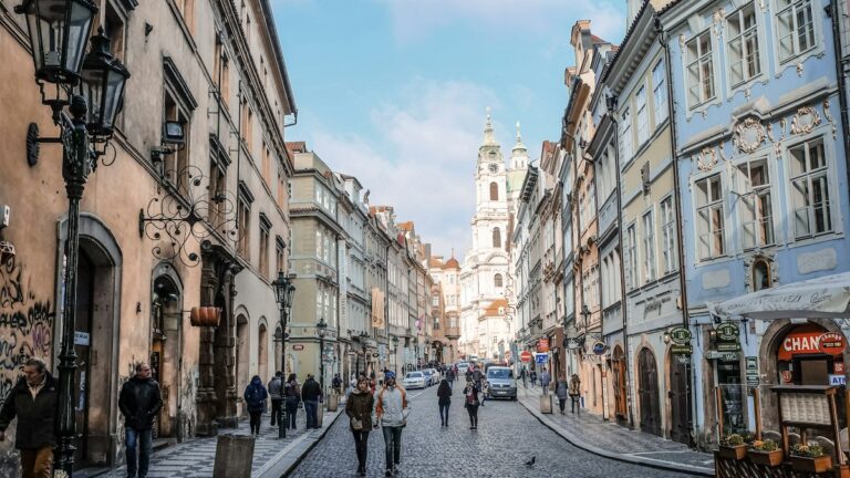 Pay As You Go SIM Plans With EU Roaming for City Breaks in Europe Old town street in a European city