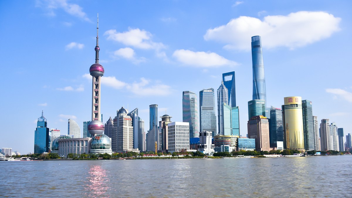 Shanghai skyline across the river